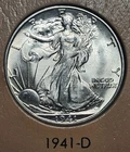 1941 D Denver Walking Liberty Half Dollar Silver 50C .50