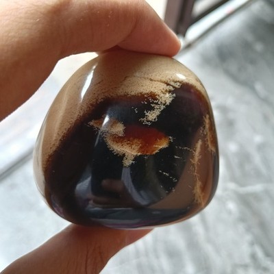 87 gram Indonesia Sumatra Amber Free Form  Polished Raw Rough Stone Gemstone 7