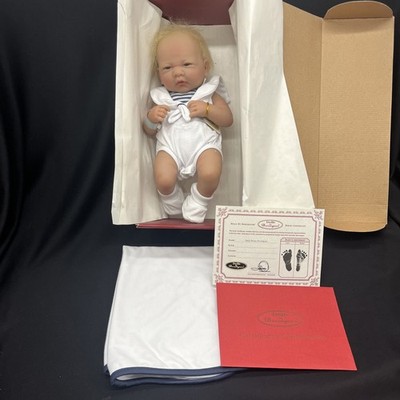 Adorable Vintage ''Ethan'' Berenguer Realistic Baby Doll Vinyl Body Jointed 13 