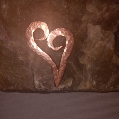 Handmade Copper Heart Pendant- Pendant Only