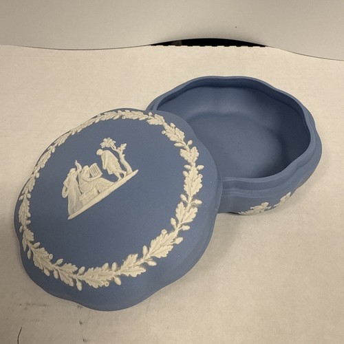 SCATOLA PORTAGIOIE CON COPERCHIO TONDO SMERLATO IN LEGNO DI DIASPRO BLU - Foto 8 di 18