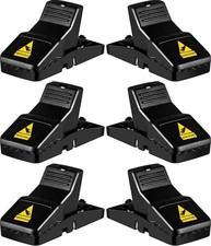 X6 Large Rat Trap Mouse Reusable Strong Easy Snap Catch Clean Rodent Control