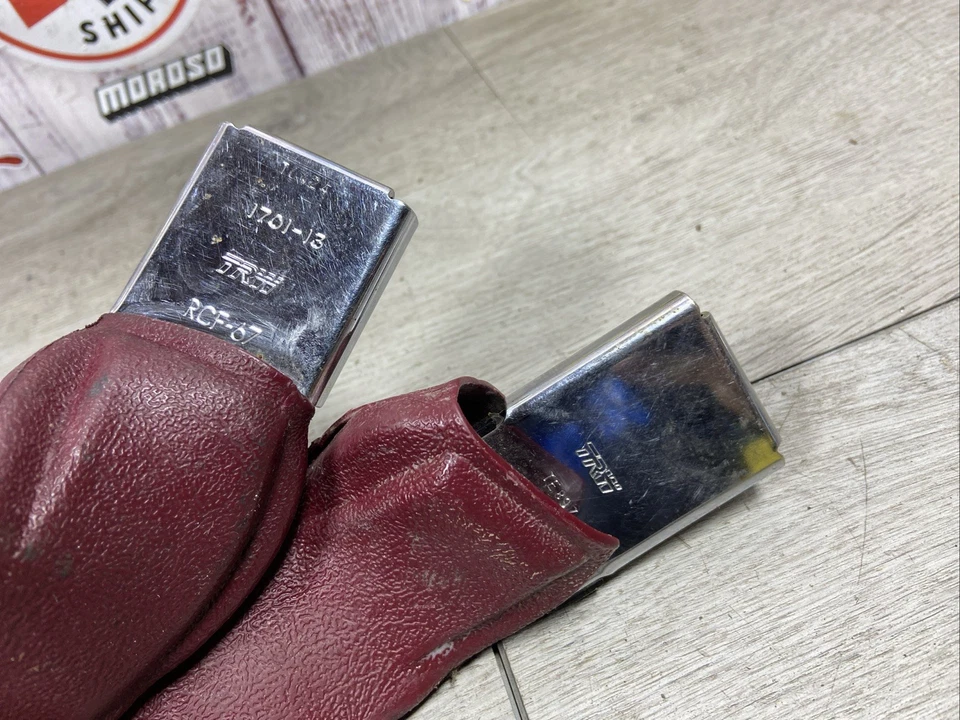 87-96 Ford F-150 F250 - Cinturón de seguridad con canastilla MUJER HEBILLA PESTILLO RECEPTOR ROJO Foto 4 de 4