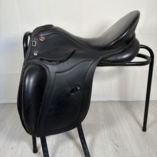 Kieffer Piet Exclusiv Dressage Saddle 17.5” Seat 8” D-D Width Black Leather