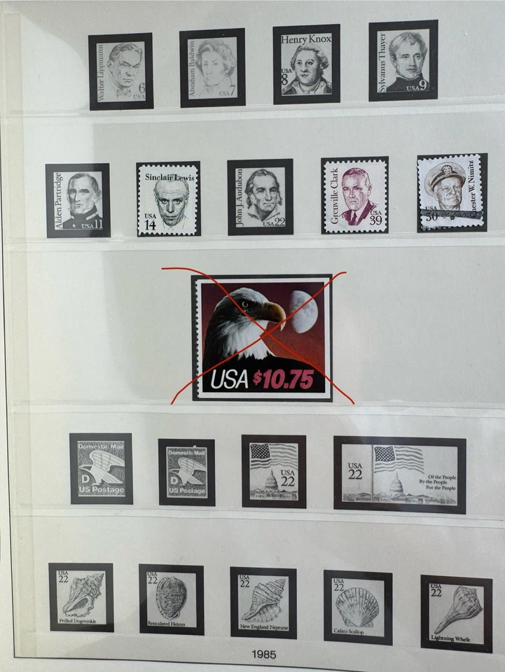 USA Briefmarken Sammlung 1976–1985 im Lindner Falzlosalbum – postfrisch & gest. - Bild 4 von 4