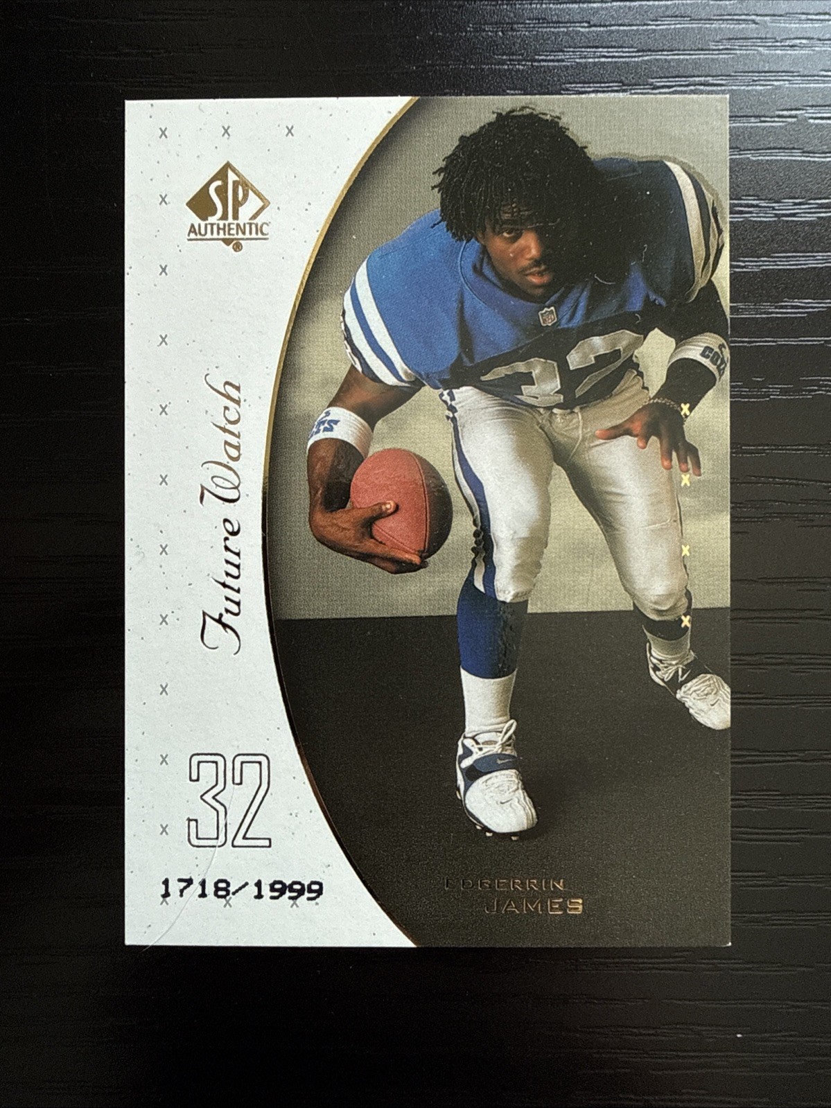 1999 SP Authentic Edgerrin James  #94 Future Watch Rookie RC /1999