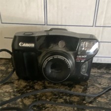 Canon Sure Shot 80 Tele 35mm Point Shoot Film Camera Auto Focus Flash Black