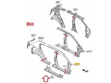 KIA SPORTAGE V NQ5 Rechte metallische Seitenschweller 71120F1A00 27239470
