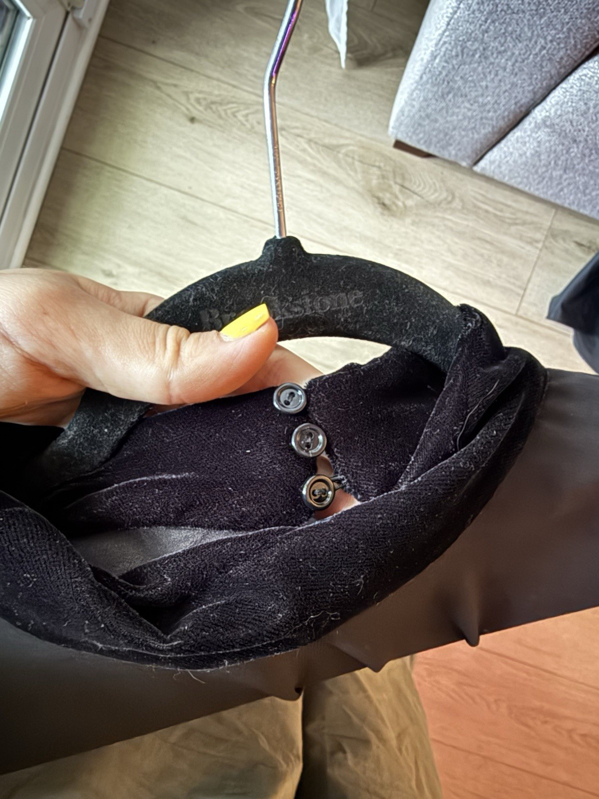 translucent blouse black size m-l - image 6