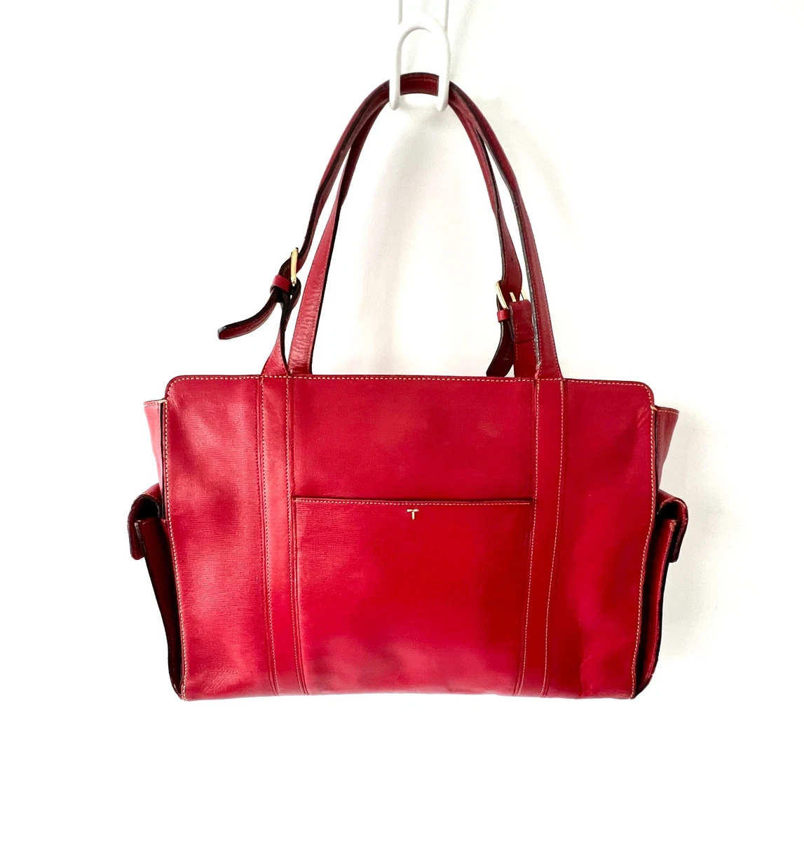 VTG 80s Ann Taylor Red Quilted Leather Mini Backpack Bag Ann Taylor Women main image 4