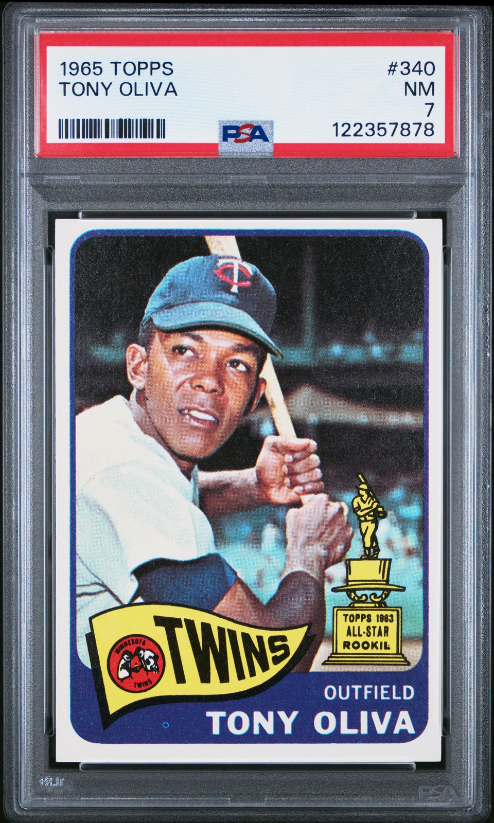 1965 TOPPS #340 TONY OLIVA PSA 7