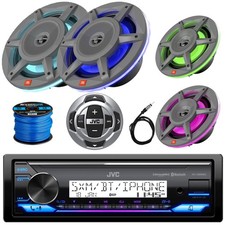 JVC KD-X38MBS Receiver, Remote, 2x 8" Speakers, 2x 6.5" Speakers, Antenna, Wire