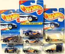 New 1990s lot 7 Hot Wheels Racing Team Series II Metal Truck Bug Camaro Dragster