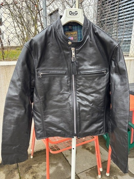 SCHÖNE VANSON COMET BIKER LEDERJACKE GR 42 M LEICHTES LEDER