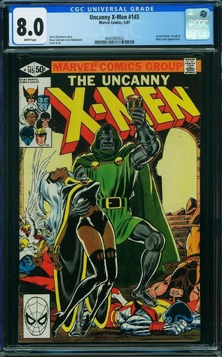 The X-MEN  #145  High Grade!  CGC 8.0   DR. DOOM!!    White Pages!    4041845022