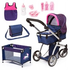 6-in-1 Doll Mega Set: Pram, Sleeping Bag & Travel Cot