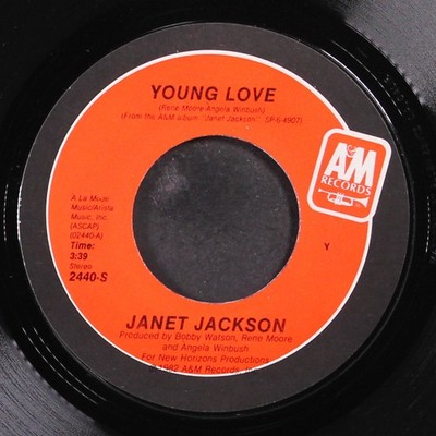 JANET JACKSON: young love / the magic is working A&M 7'' Single 45 RPM