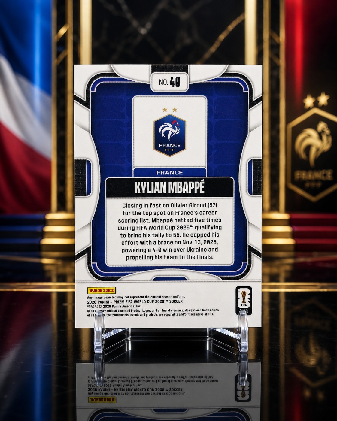 2026 Panini Prizm FIFA World Cup Kylian Mbappe France view 2