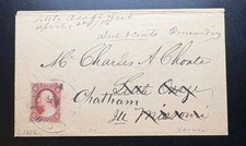 Copertina Scott #26A da Rural Mo a Chatham, Illinois. vedi descrizione completa. 