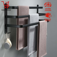 Handtuchhalter 60Cm Schwarz Ohne Bohren Badezimmer ZubehöR Set Badezimmer