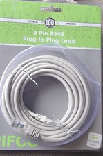 Pifco Ethernet 5M 8 Pin Rj45 Plug to Plug Lead Brand New In Original Packaging