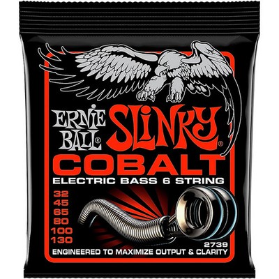 Ernie Ball Cobalt Slinky 6String Electric Bass Strings 32130 Gauge