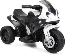 OLAKIDS Kids Ride on Motorcycle, 6V Licensed BMW Electric Motor with Music, Foot