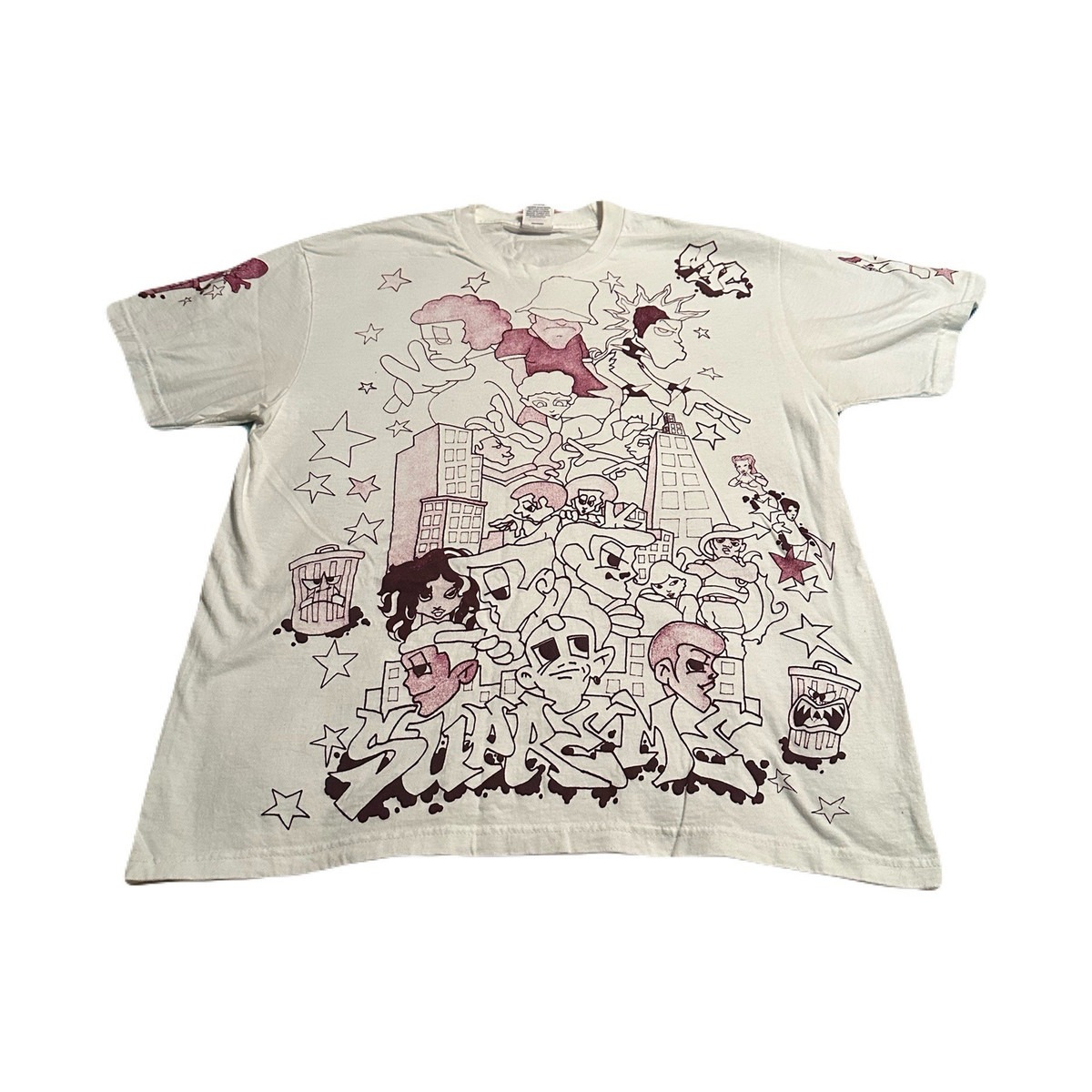 Supreme Graphic Print T-Shirt White Cotton Crew Neck Short Sleeve 
