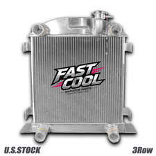 3 Row Aluminum Radiator For Ford Lowboy Chopped Wflathead V8 Engine 1932-1939