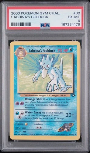 2000 POKEMON GYM CHALLENGE #30 SABRINA'S GOLDUCK PSA 6
