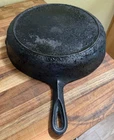 Wagner Ware Cast Iron Skillet 12in DOUBLE Pour Spout Heat Ring Flat Bottom