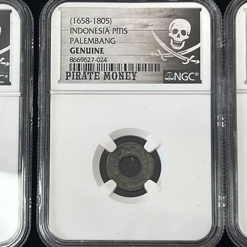 SASA AH1658-1805 Indonesia Pitis Palembang NGC Genuine PIRATE MONEY