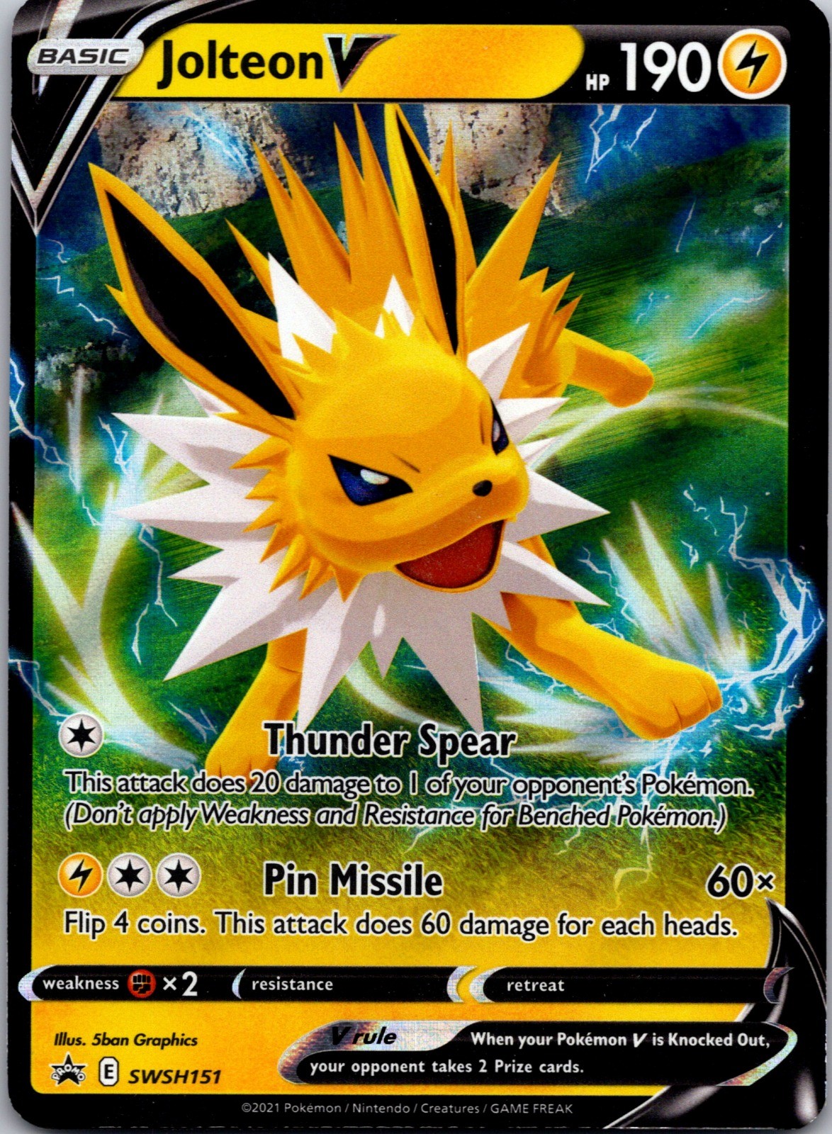 Jolteon V - Holo Promo SWSH: Sword & Shield Promo Cards SWSH151 NM
