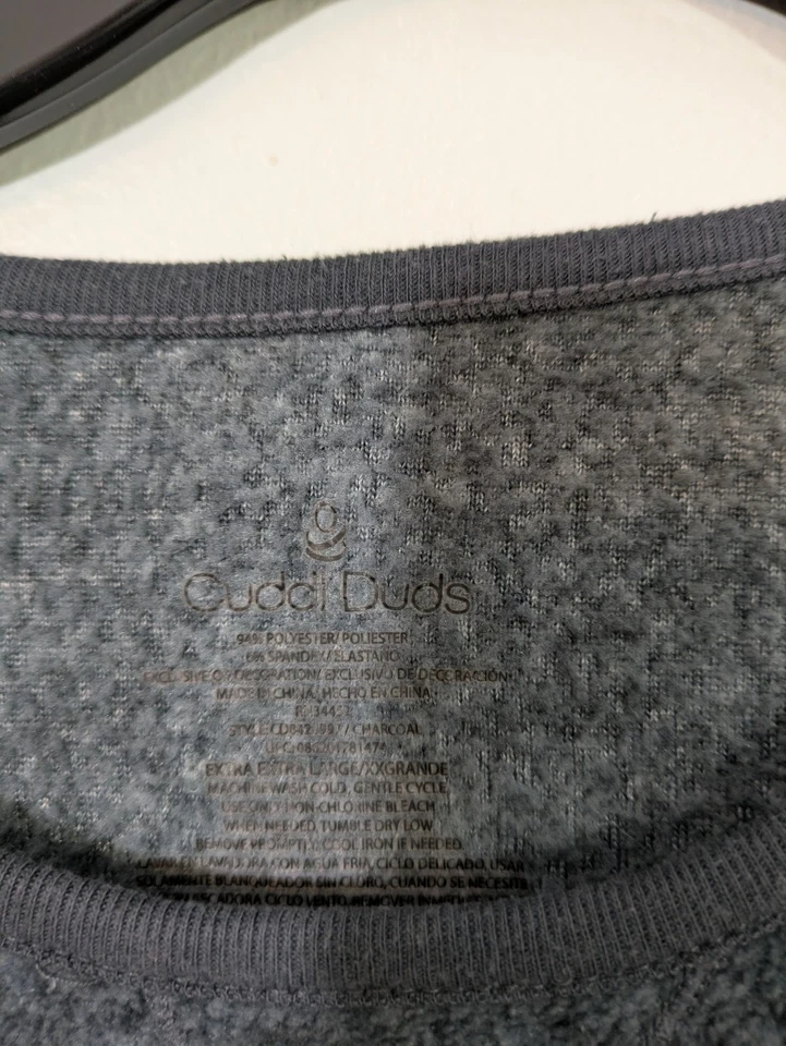 Top de manga larga Cuddl Duds para mujer XL gris polar Foto 4 de 4