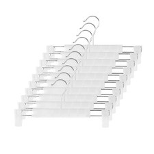 Guhmctt 10 Pack Pants Hangers with Adjustable Non-Slip Clips Anti-Rust Hangin...