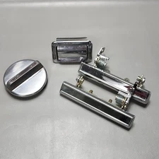 Vintage Car Part Lot of 4 Ashtray Gas Cap Chrome Door Handles