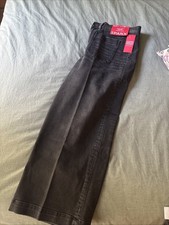 Spanx Cropped Wide Leg Jeans with Patch Pocke...
