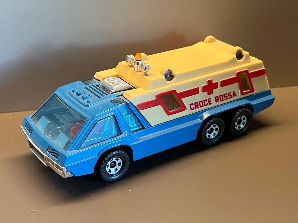 Mebetoys Mattel 70 's RARE Veicoli di Emergenza Camion Croce Rossa 15 cm W/BOX - Immagine 3 di 4