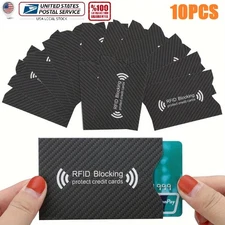 10PCS RFID Blocking Sleeve Credit Card Protector Anti Theft Safety Shield Covers