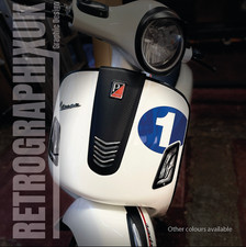 Custom Race Numbers fits Vespa GTS Legshield - Black is sent if no colour stated