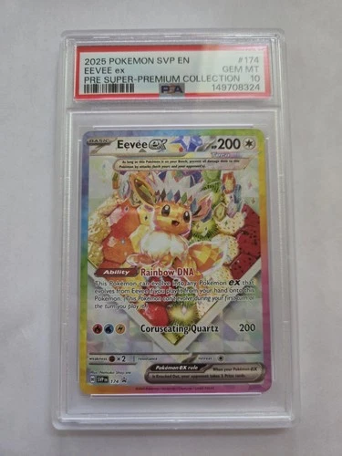 2025 POKEMON SVP EN-SV BLACK STAR PROMO #174 EEVEE EX PSA 10