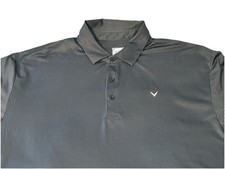 CALLAWAY OPTI-DRI Men's XL Stretch Performance S/S Polo Golf Shirt LOGO Gray