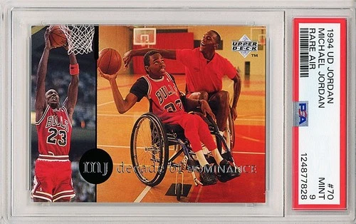 1994 -MICHAEL JORDAN- PSA 9 Upper Deck RARE AIR Bulls NBA Basketball Card #70