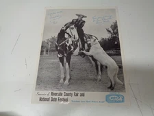 Vintage Signed Cisco Kid Photograph w/ Diablo Riverside Wber's Bread