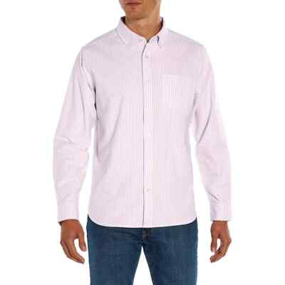 Gap Men's Long Sleeve Oxford Shirt Size XXL Orchid Bloom Stripe