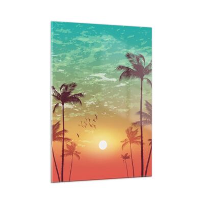 Tableau Sur Verre 50x70cm – Impression Asie Japon Cerisier – Arttor