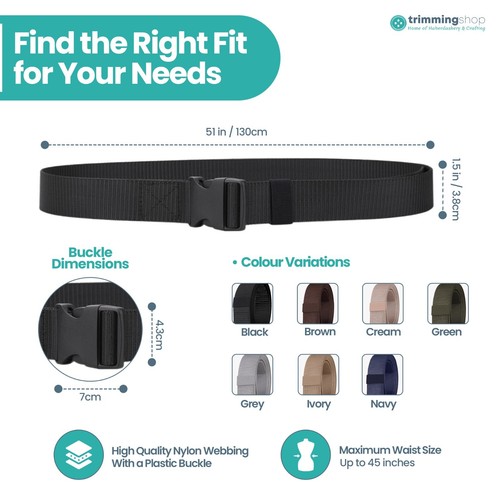 Quick Release Work Buckle Tactical Men Army Webbing Nylon Military Waist Belt - Picture 94 of 97