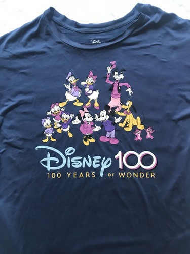 Disney 100 Years of Wonder Women’s M Night Shirt Night Gown Blue - Picture 2 of 4