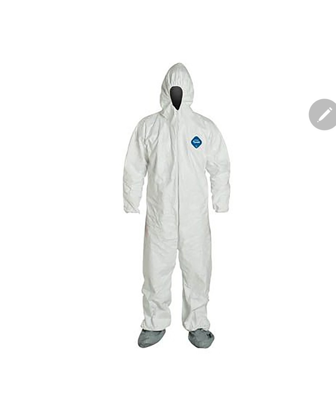 Ty122s DuPont TY122S Tyvek 400 Coverall Attached Hood Boots White Case 25 Sz ...
