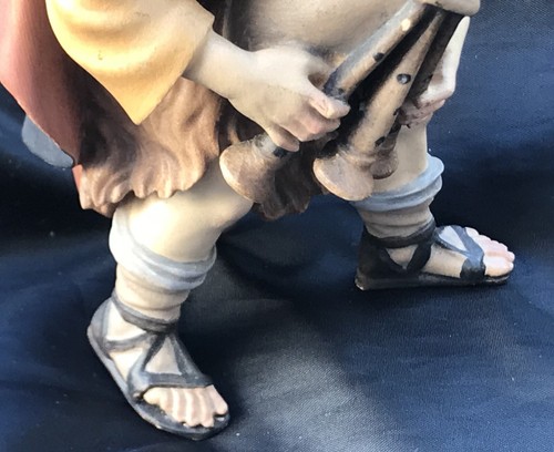 DUDELSACK Junge HOLZ Krippe Grödner Tal Krippenfigur Bagpipes cornemuse - Bild 5 von 7